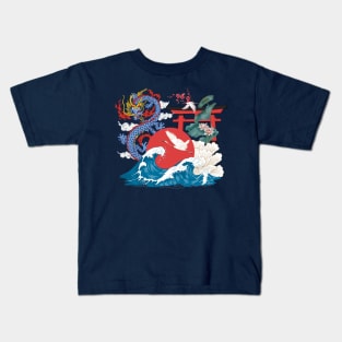 Traditional Japanese Artwork Kids T-Shirt